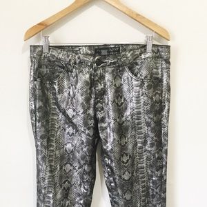 Silent disco by pink celebrity snakeskin pants